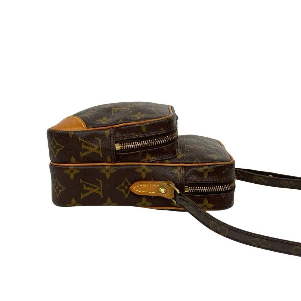 LOUIS VUITTON Authentic Brown Monogram Leather Pochette Shoulder Bag - Picture 6 of 10